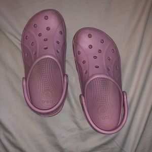 Pink crocs